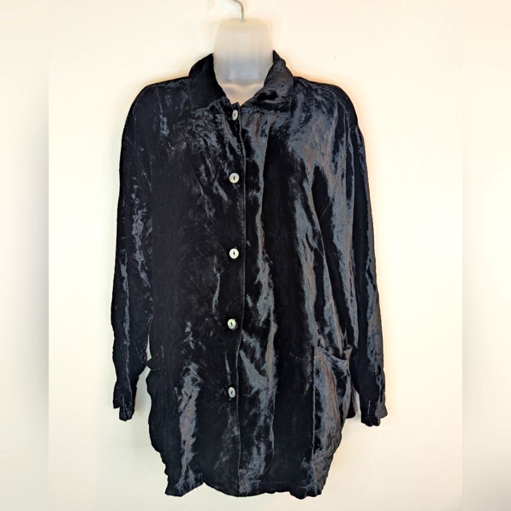 Allen Allen USA Whimsygoth Witchy Feminine Dark Academia Button Down Top L